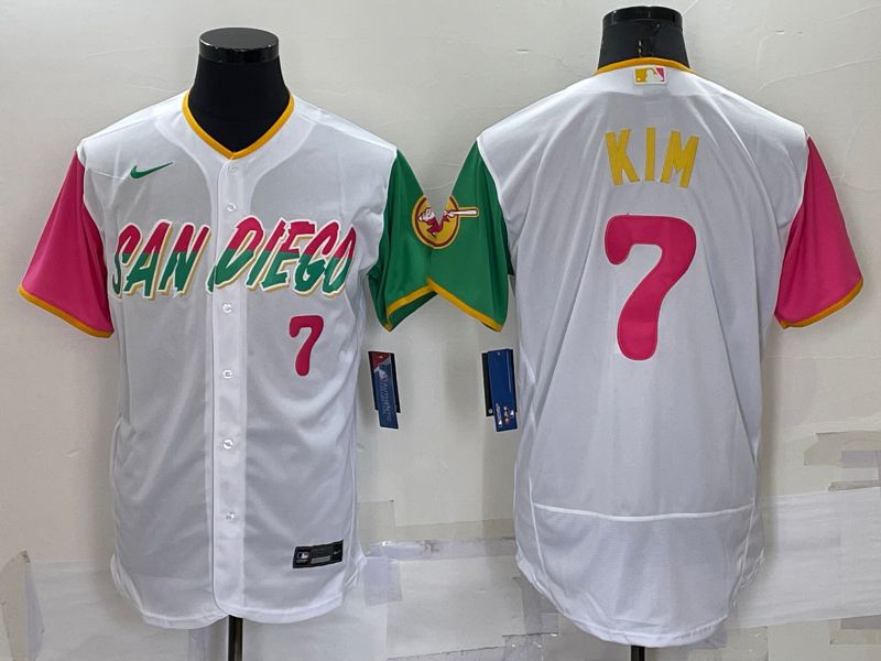 Men San Diego Padres 7 Kim White City Edition Elite Nike 2022 MLB Jerseys